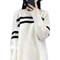 秋季套头新款潮流洋气外穿时尚连衣裙羊毛衫，女装羊毛衫，宋氏羊绒