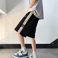 港风夏季字母ins潮vintage盐系短裤五分裤DK13-P28，男装休闲裤，星座1109-3