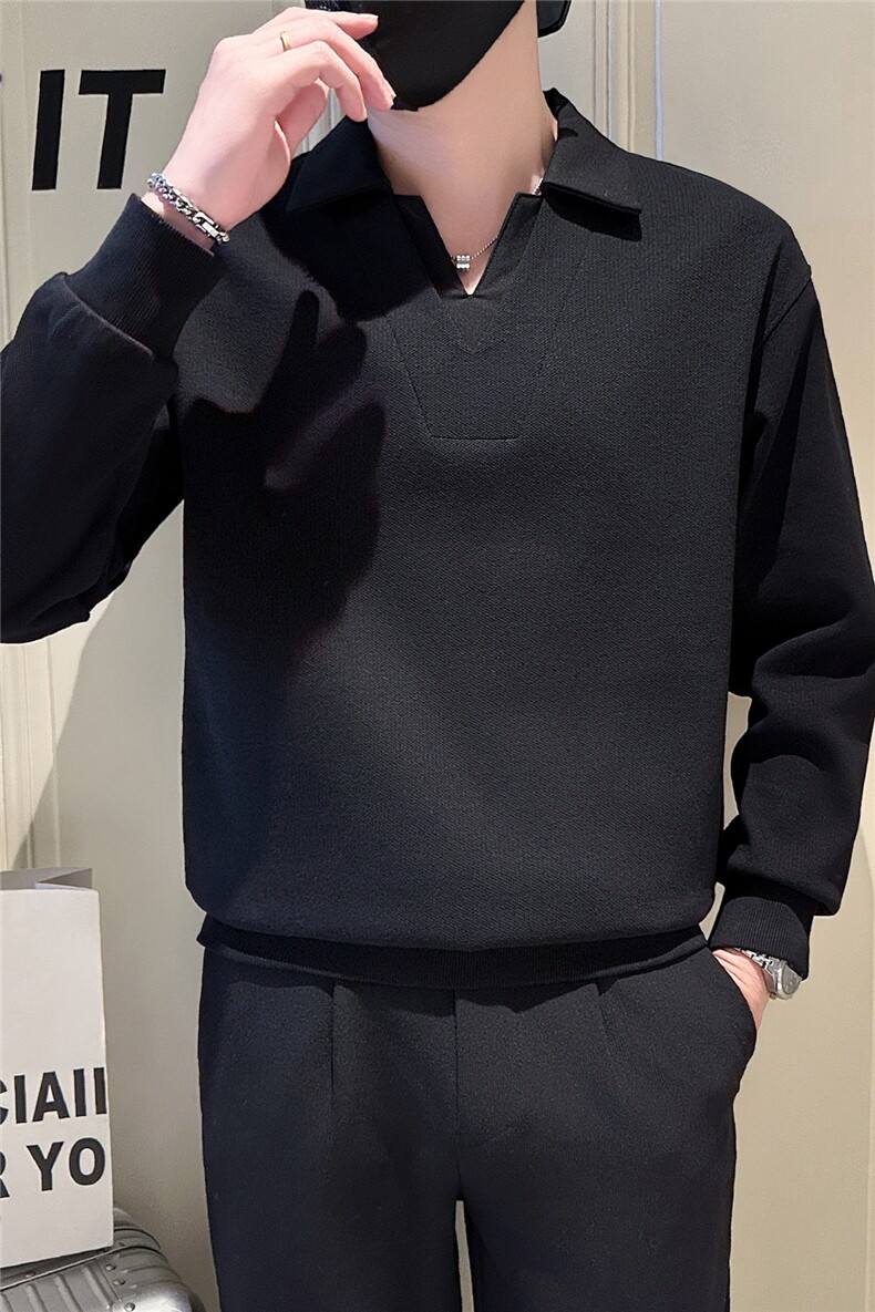 2025春季新款卫衣男社会小伙长袖polo衫拼接宽松外套W15P78控108,男装卫衣,电商B276A