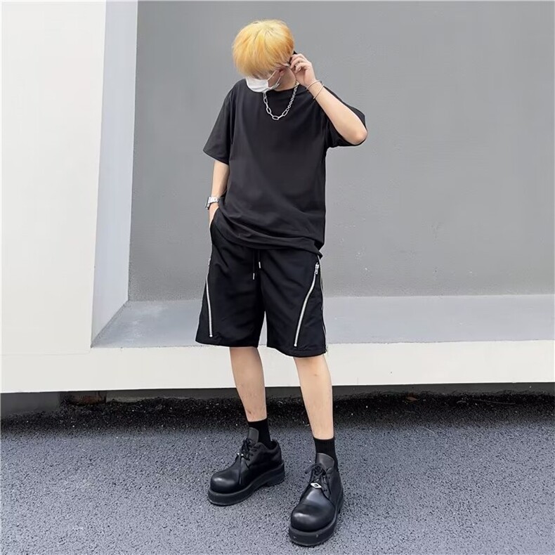 男春夏新款青少年时尚休闲裤拉链短裤CD98P40,男装休闲裤,星座1116-2