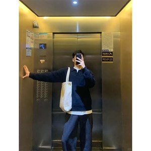 1506-1/M50151/P52毛衣男秋冬美式复古套头针织衫慵懒高级感外套图片