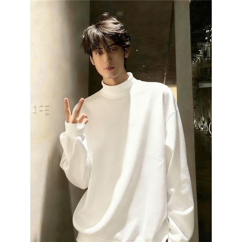 半高领打底衫男女秋冬cleanfit长袖t恤内搭卫衣L67933-p26 加绒35图片