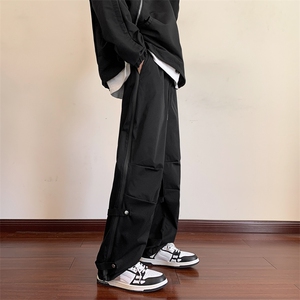 加绒加厚 美式vibe机能裤ins高街潮户外拉链工装裤男A334-K19-70图片