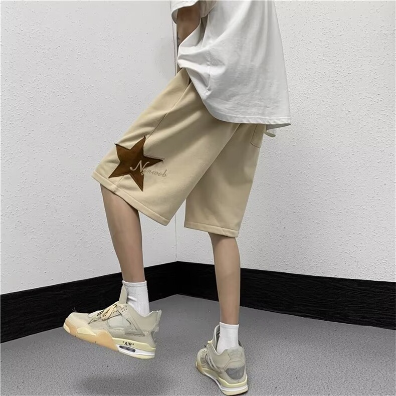 夏季潮流印花男五分裤休闲裤宽松型休闲裤原宿潮青春流行时尚潮牌,男装休闲裤,四季星座218-1