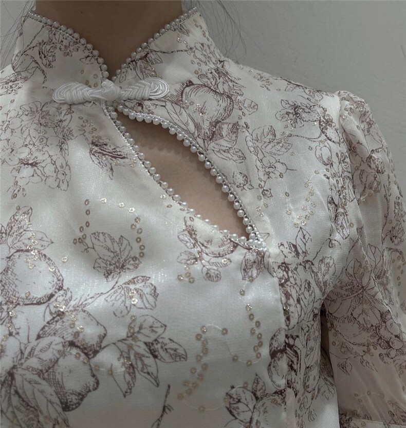 【现货】潮风珠片旗袍2色，女装汉服/婚纱/旗袍/礼服，ONE(2F)