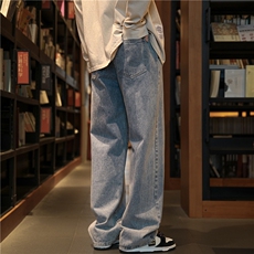 品质休闲牛仔裤男贴标长裤vibe高街百搭裤子B315-K5550-P45控58，男装牛仔裤，电商B315