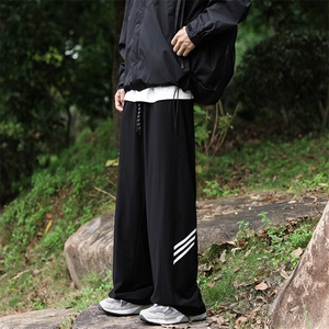 夏季薄款ins潮牌宽松运动裤美式高街机能休闲裤男款 K7269-P32图片