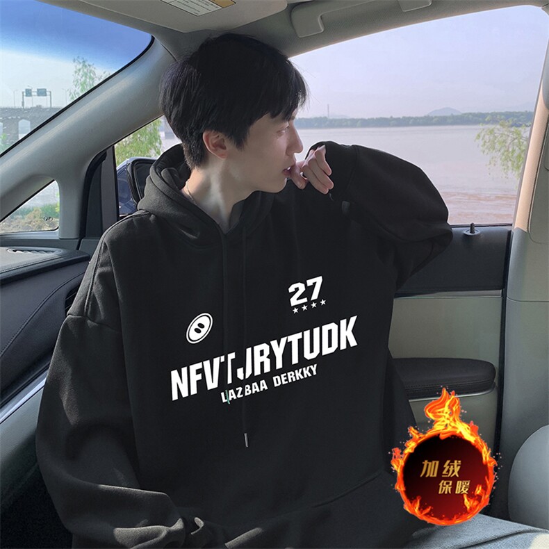抖音得物供货可提供视频秋冬重磅美式宽松连帽卫衣DL2091,男装卫衣,电商A486