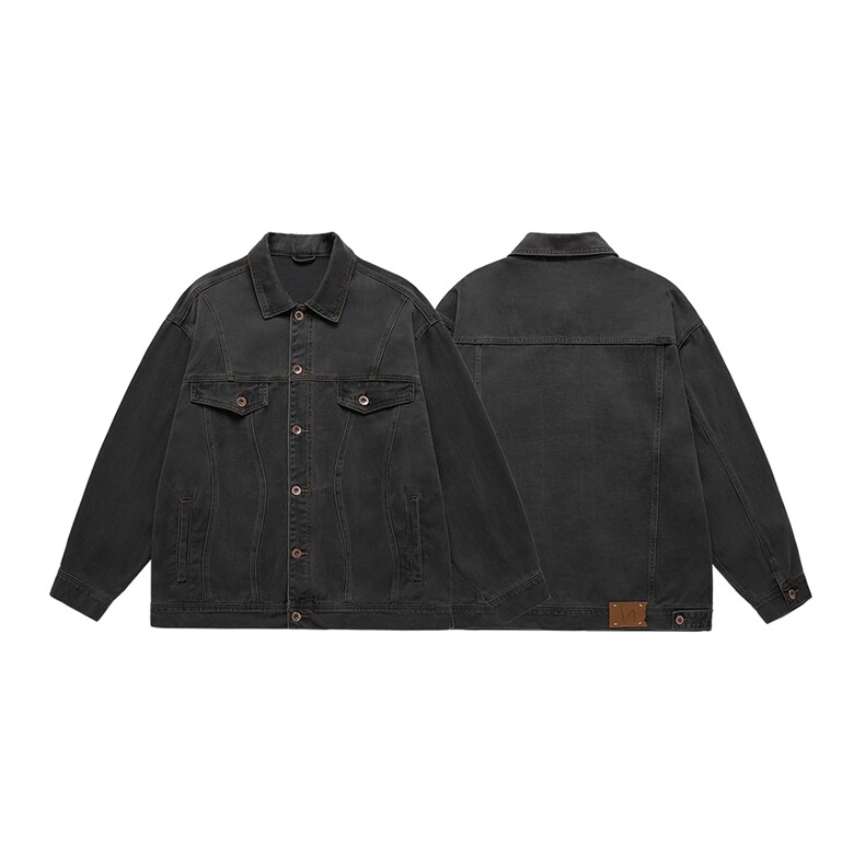 秋季新款宽松工装大码水洗牛仔夹克外套N3090/P130,男装夹克,星座202-1