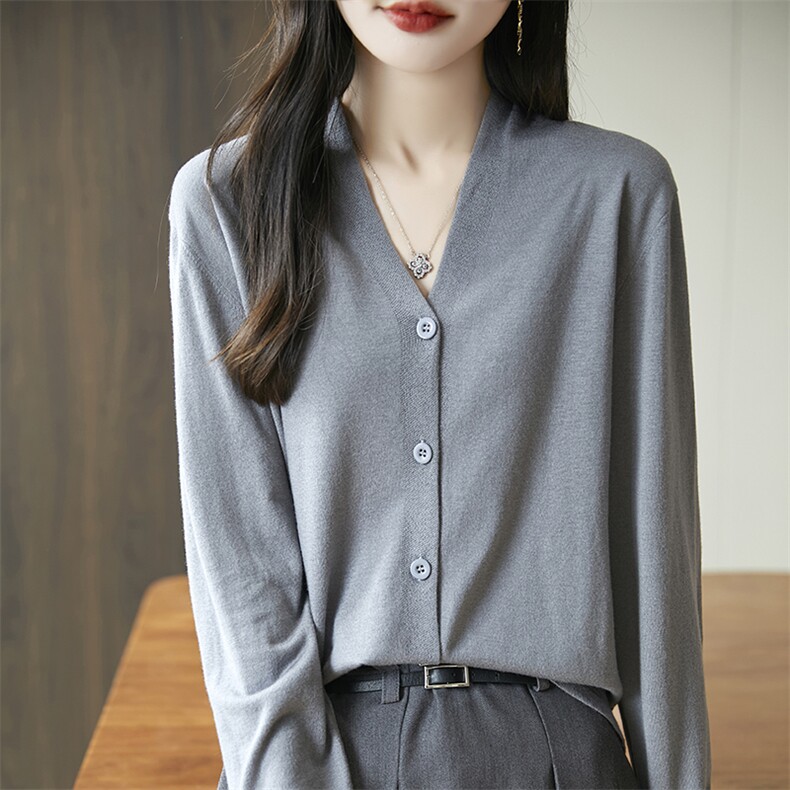 早春女装羊毛针织衫女外套长袖慵懒风休闲洋气红色2025新春季上衣,女装羊毛衫,丹芙娇羊绒