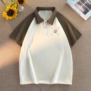 2025新款撞色翻领polo衫短袖t恤半袖上衣潮流班服现货T1847-P25图片