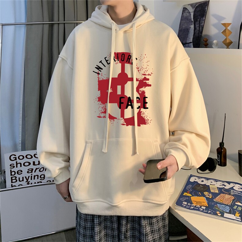抖音品质 23/秋季320G华棉男士连帽大码印花卫衣WYH3243-P45控68图片