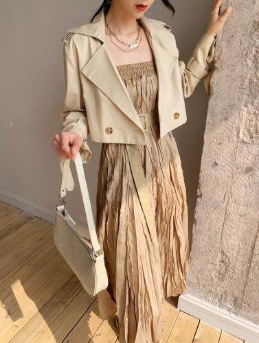 春装新款浪漫压褶裙套装 更多新款感谢关注2165CB，女装职业装，CB-C