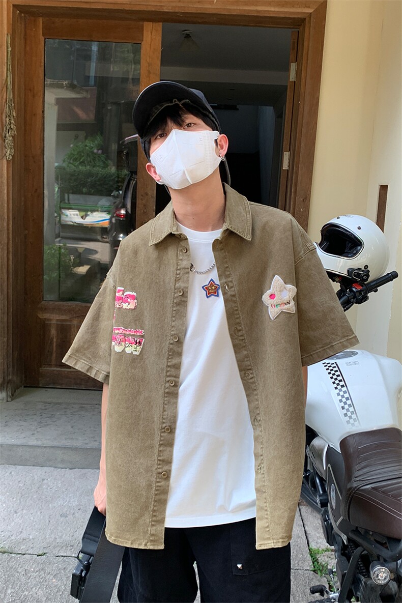 特P45无差价新款夏款休闲衬衫-UF3C2077港风,男装衬衫,电商A003