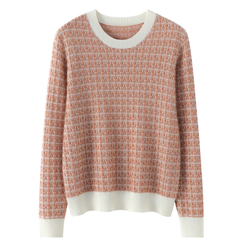 圆领羊绒衫女山羊绒秋冬内搭针织打底毛衣，女装羊绒衫，东业羊绒