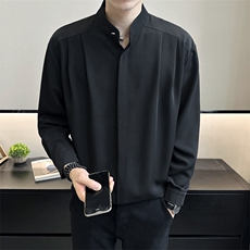 店主风~早春纯色长袖衬衫CS606/P48，男装衬衫，电商B331