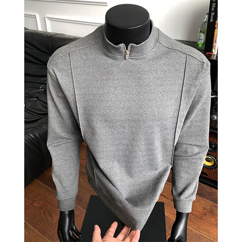 冬季保暖设计感拉链内搭双面德绒打底衫男女潮XZ811A-DR06-特P28，男装T恤，星座811A