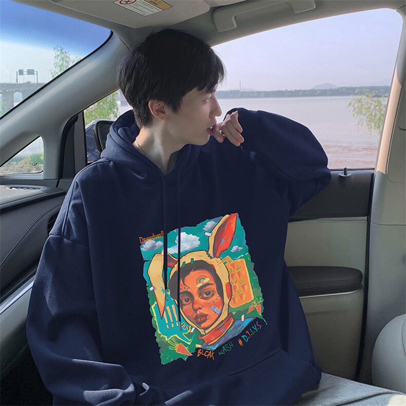 抖音得物供货可提供视频秋冬重磅美式宽松连帽卫衣DL2063,男装卫衣,电商A486