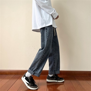 美式牛仔裤男秋季宽松直筒休闲裤男生长裤子    A080-9291-P35图片