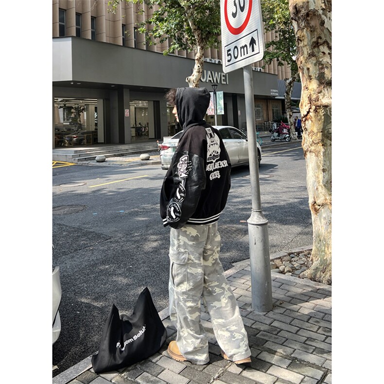 【网图】B221ins高街多口袋休闲迷彩工装裤子LK24253-特P48控78,男装休闲裤,电商B221
