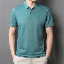 中青年夏季2022薄款男士短袖POLO衫透气时髦商务潮流半袖上衣P52，男装Polo衫，星座1105-3
