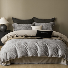 新款时尚轻奢纽扣印花全棉四件套，被套/被芯，一起卖家纺