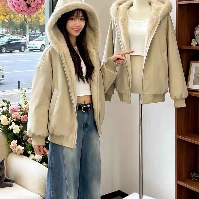 座山雕连帽棉服男女款冬季加绒加厚连帽皮衣棉衣美式外套,男装皮衣,星座1210-1
