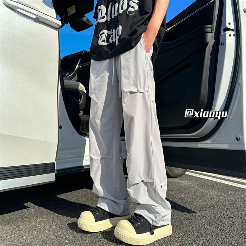 XZ616夏季冰丝薄款铆钉伞兵裤工装裤休闲长裤TY2487特P35控68,男装工装外套,星座512A（原616）