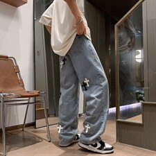 牛仔裤男夏季潮大码休闲裤子N1019P42，男装牛仔裤，星座1116-2