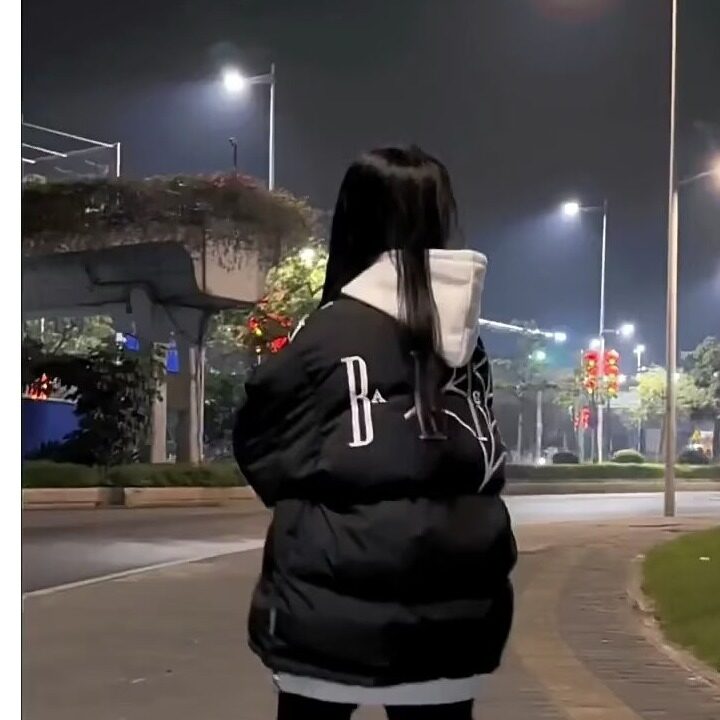 美式高街蜘蛛网刺绣字母棉服棉衣冬季加厚男女宽松面包服潮外套,男装棉衣,星座506A