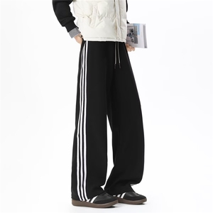 休闲裤男新款宽松直筒运动裤青少年学阔腿卫裤LJ811-p45 加绒55图片