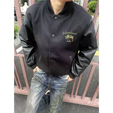 1506/QM660/P68美式复古街头字母刺绣夹克宽松男女同款外套潮，男装夹克，星座1506