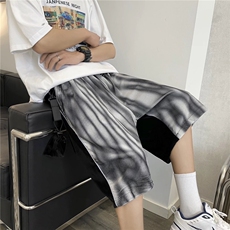 男夏季休闲男韩版潮流宽松抽绳直筒裤砖石绒FA101P32，男装休闲裤，星座1116-2