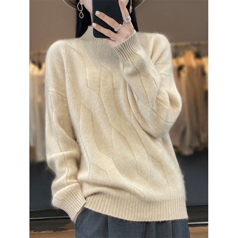 2025年秋季时尚百搭通勤简约休闲羊毛衫，女装羊毛衫，鹿一羊绒