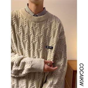 毛衣男女秋冬季新款宽松休闲圆领套头针织衫潮牌线衣外套MY91-P45图片
