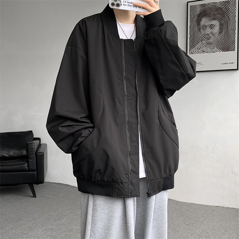 M-8XL春季棒球服外套男大码立领飞行员夹克潮牌休闲衣服JK001P65,男装夹克,电商B312