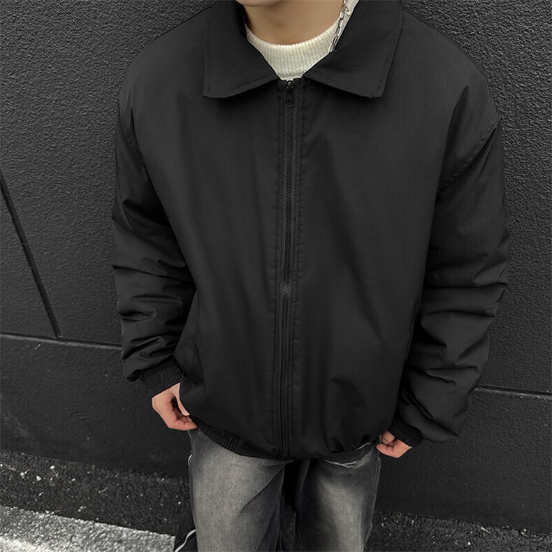 主推美式高街宽松短款行政棉服夹棉翻领夹克外套男潮D392特P55，男装夹克，电商A335-1（原A458）