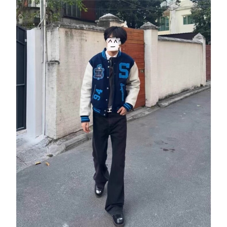 棒球服夹克vibe风美式潮牌休闲复古春秋宽松撞色拼接情侣外套男女,男装夹克,星座1210-1