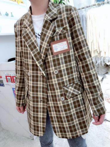 格子西装，女装西装，时代公主