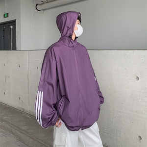 连帽时尚防晒服男夏季新款条纹高街百搭青少年休闲外套F93111-p43图片