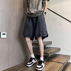 牛仔短裤男夏季高街潮流直筒裤子宽松休闲薄款五分裤RK1913-P40，男装牛仔裤，星座412-3
