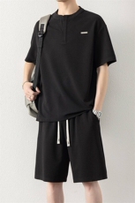 TZ25315-特P60运动服套装男士夏季休闲短袖短裤大码男生酷帅，男装牛仔裤，电商D310B-1
