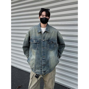 美式高街帅气牛仔外套男女韩版潮流百搭2025春季ins夹克W6358-P78