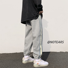2024春新款直播数据款撞色条纹束脚休闲运动裤KZ13-P50控79，男装休闲裤，星座914-3