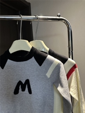 2025早秋新款圆领针织慵懒打底衫洋气儿童毛衣，童装儿童针织衫，沐策羊绒