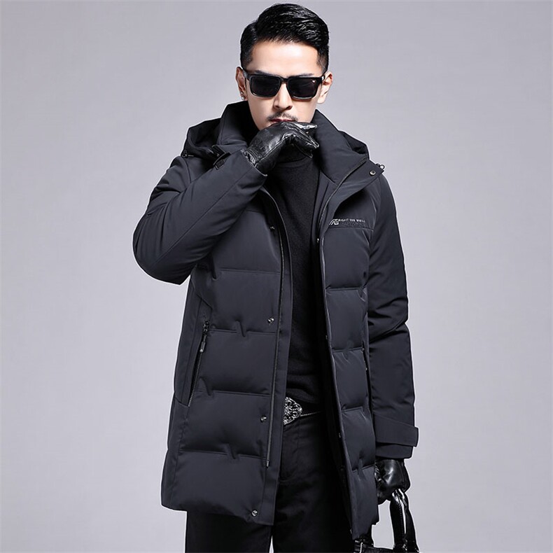 B2108钱塘2020-3精品90白鸭绒可脱卸帽继续男装羽绒服P300图片