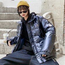 【】A003-HY8001-P130秋冬新款时尚亮皮男士棉衣港风，男装棉衣，电商A003