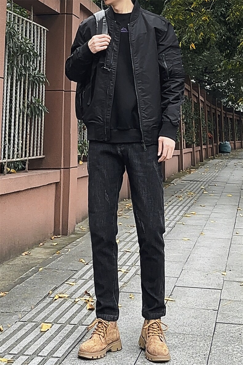 秋冬加绒牛仔裤男直筒基础百搭裤子修身休闲裤1412-2/607H/P60,男装牛仔裤,星座1412-2