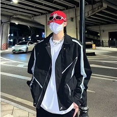 【春款】DW218-P72高级感拼接设计冲锋衣夹克男士外套新款春秋季，男装夹克，星座603-2