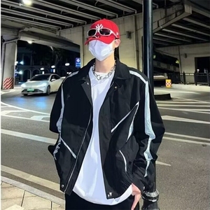 【春款】DW218-P72高级感拼接设计冲锋衣夹克男士外套新款春秋季图片